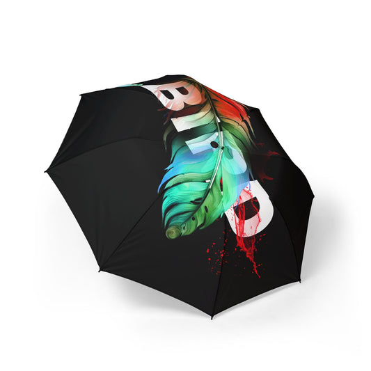 Foldable Umbrella — Colorful Feather Rainproof Umbrella (Semi-Automatic)