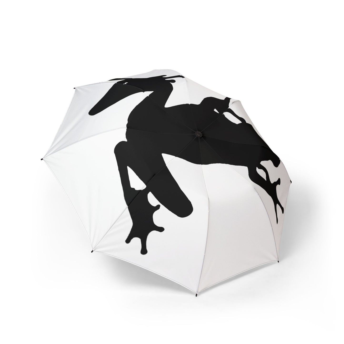 Frog Silhouette Foldable Umbrella — Compact Semi-Automatic Rain Parasol