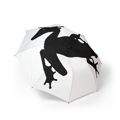 Frog Silhouette Foldable Umbrella — Compact Semi-Automatic Rain Parasol