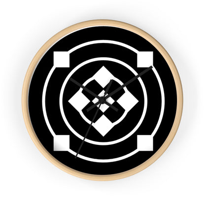 Geometric Black & White Wall Clock — Bold Minimalist Home Decor