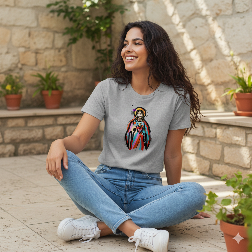 Women's Relaxed T-Shirt - Guadalupe Virgin.